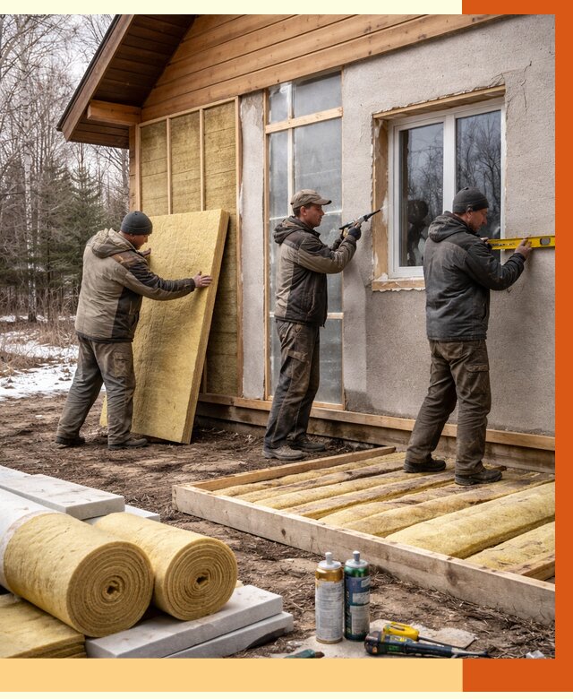 Утепление дачного дома в Старом Осколе от 4806 руб/м2 — недорого | ТепломастерСрк