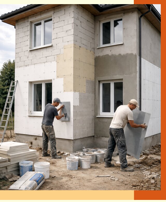 Утепление дома из газобетона в Старом Осколе от 4249 руб./м² — заказать у ТепломастерСрк